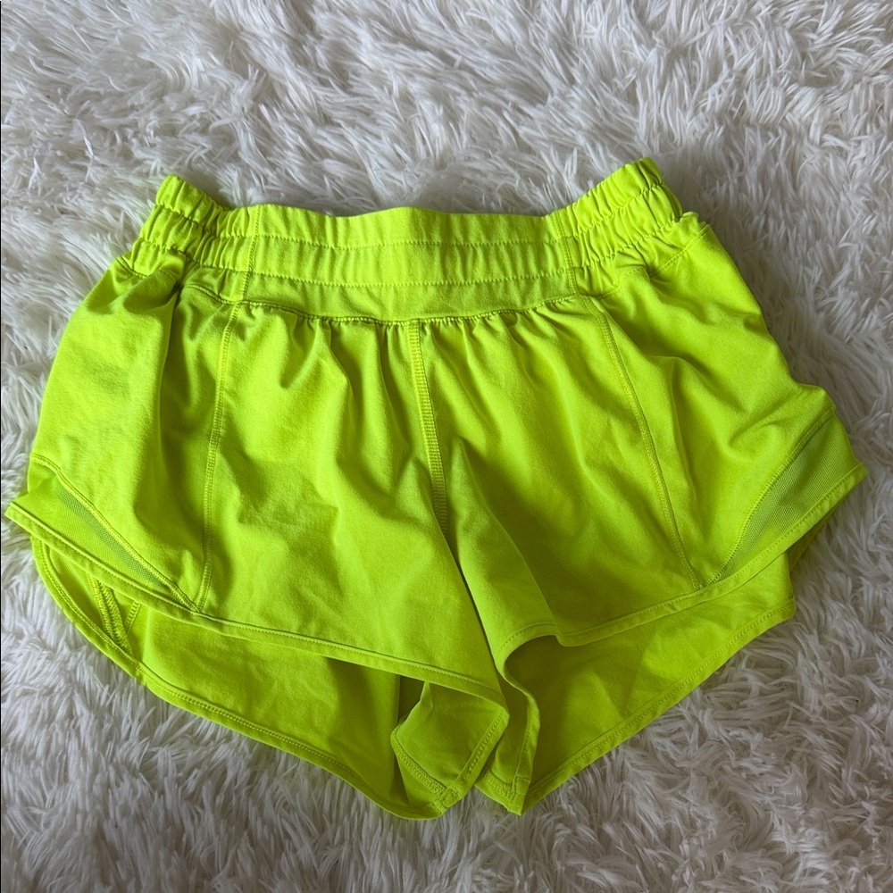 Women’s Neon Yellow Athletic Shorts